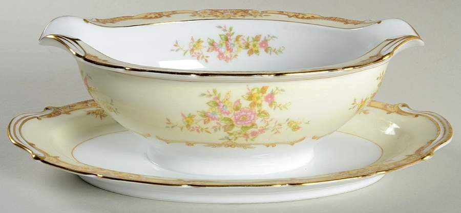 Latona Gravy Boat with Attached Underplate by Noritake-1