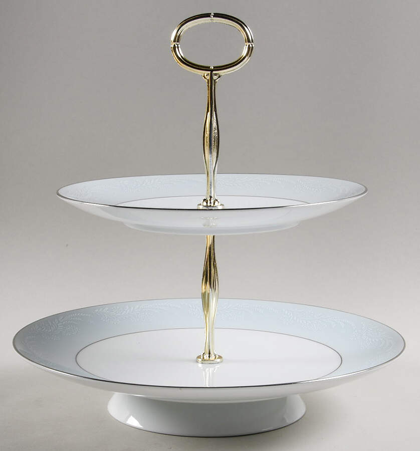 Laureate 11 1/4"  2 Tier Footed Serving Tray (DP,SP,FR) HC by Noritake-1