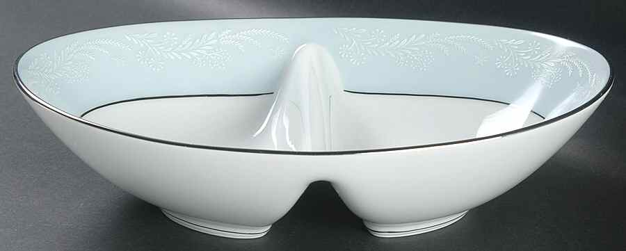 Laureate 10" Oval Divided Vegetable Bowl by Noritake-1