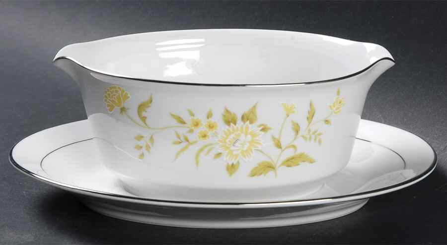 Laura Gravy Boat with Attached Underplate by Noritake-1