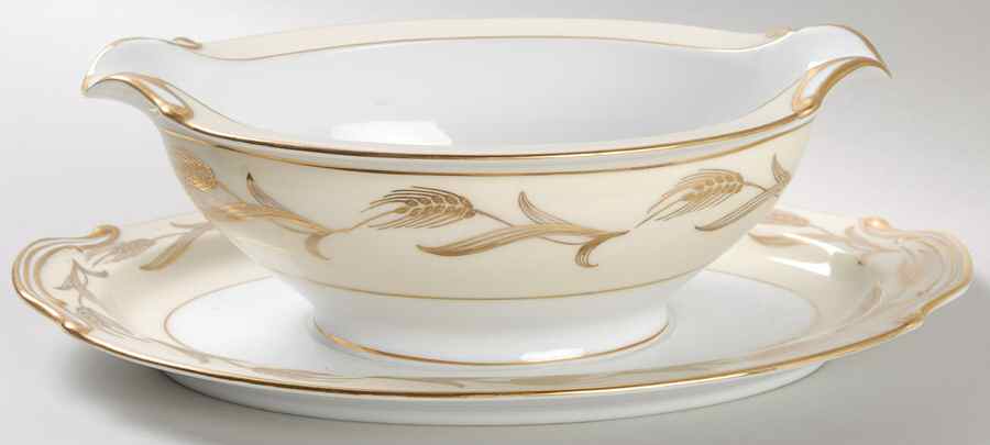 Laura Gravy Boat with Attached Underplate by Noritake-1