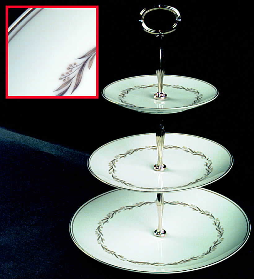 Laurel (5903) 13 7/8"-14 1/4" 3-Tiered Serving Tray(DP,SP,BB) HC by Noritake-1