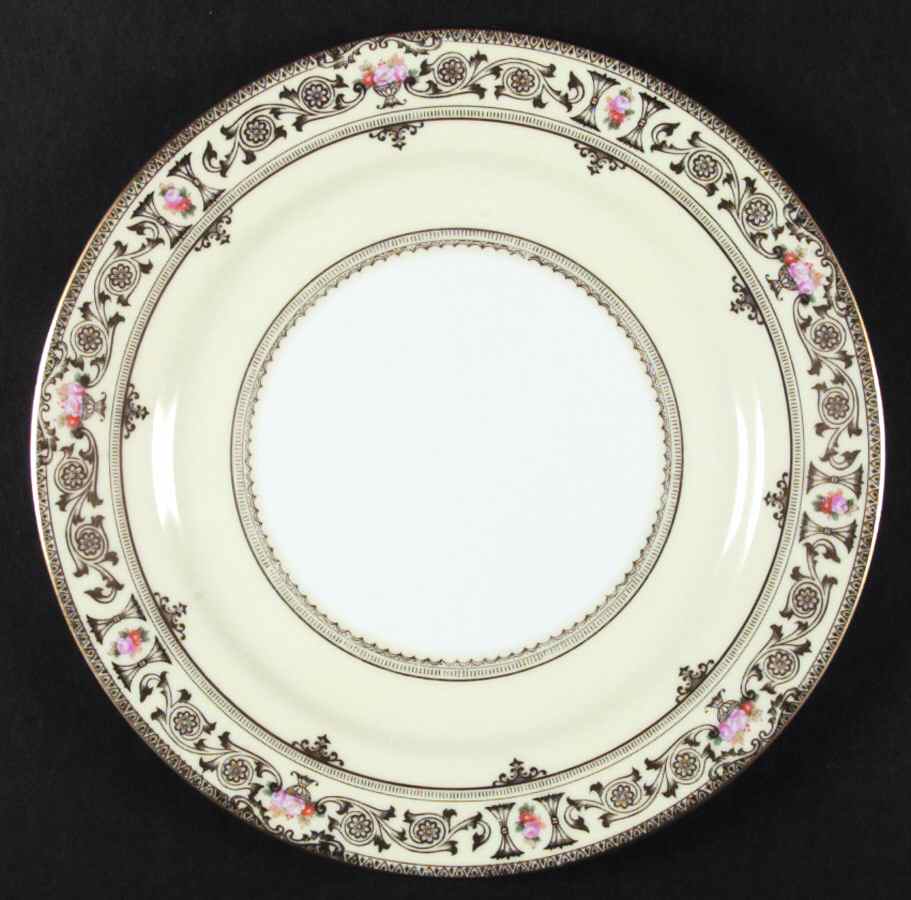 Laurel (Cream Border, Flowers) Dinner Plate by Noritake-1