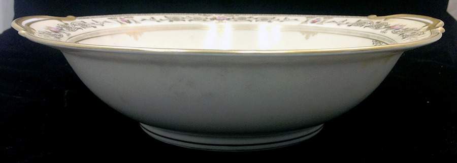 Laurel (Cream Border, Flowers) 9" Round Vegetable Bowl by Noritake-1