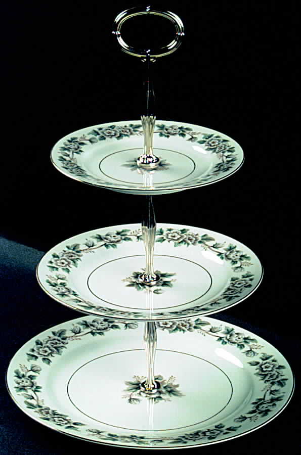 Laurette 13 7/8"-14 1/4" 3-Tiered Serving Tray(DP,SP,BB) HC by Noritake-1