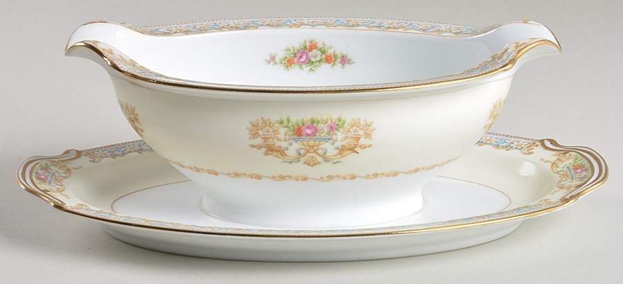 Lauritz Gravy Boat with Attached Underplate by Noritake-1