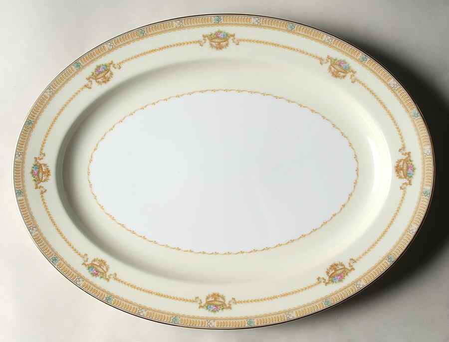 Lavin 16" Oval Serving Platter by Noritake-1