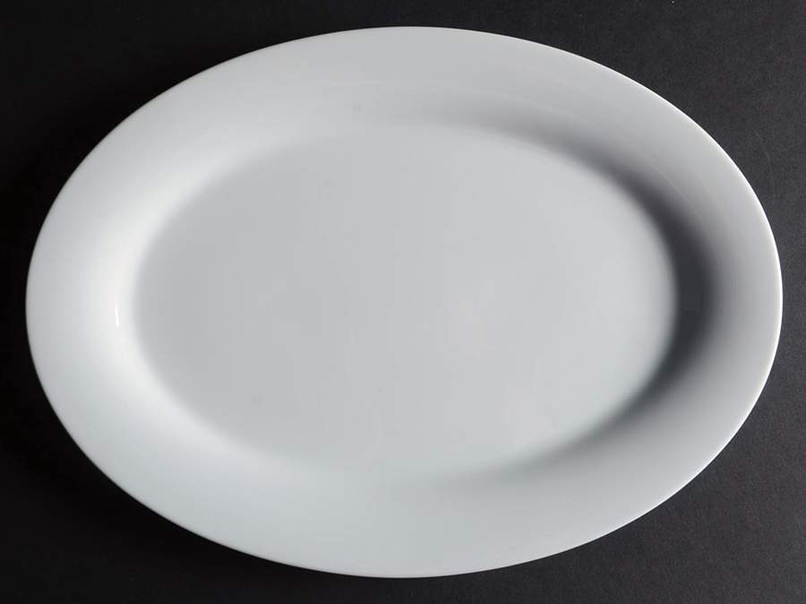 Lace White 14" Oval Serving Platter by Noritake-1