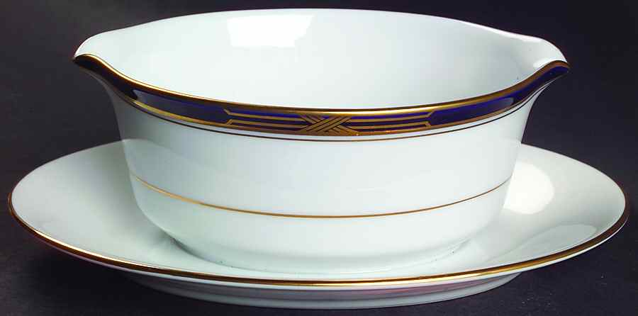 Lake Worth Gravy Boat with Attached Underplate by Noritake-1