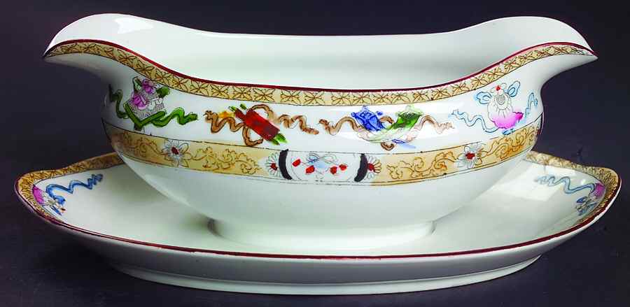 Lazarre Gravy Boat with Attached Underplate by Noritake-1