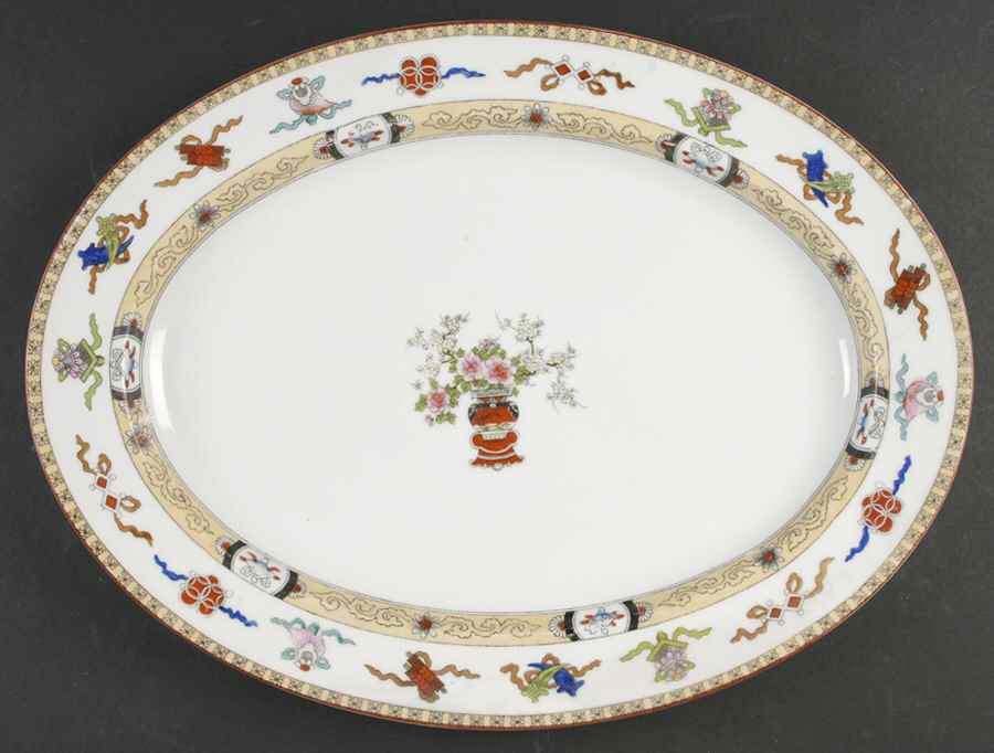 Lazarre 16" Oval Serving Platter by Noritake-1