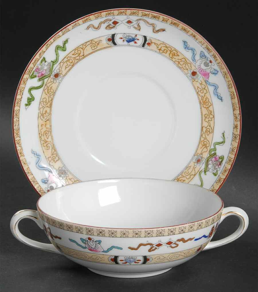 Lazarre Flat Cream Soup Bowl & Saucer Set by Noritake-1