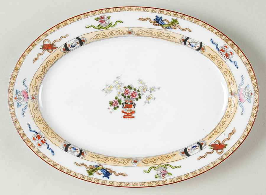 Lazarre 10" Oval Serving Platter by Noritake-1
