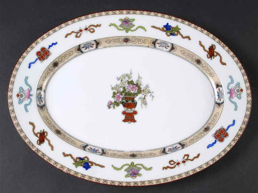 Lazarre 11" Oval Serving Platter by Noritake-1