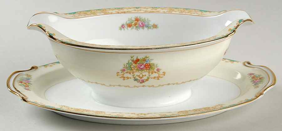 Lelda Gravy Boat with Attached Underplate by Noritake-1
