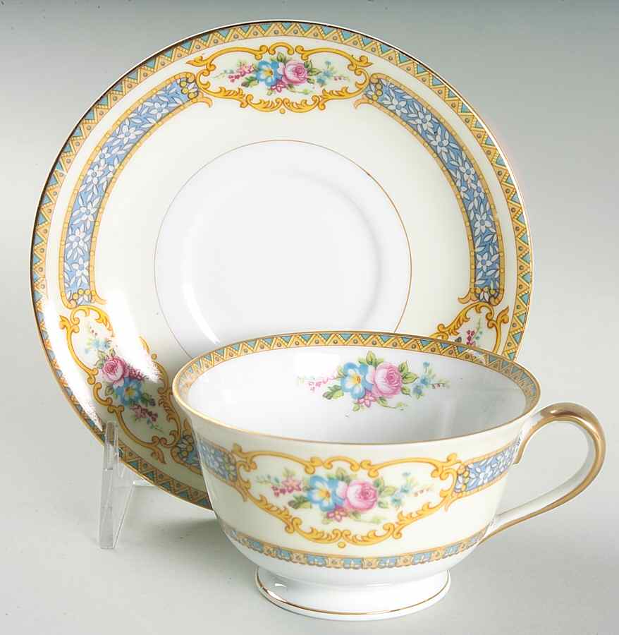 Lenore Footed Cup & Saucer Set by Noritake-1