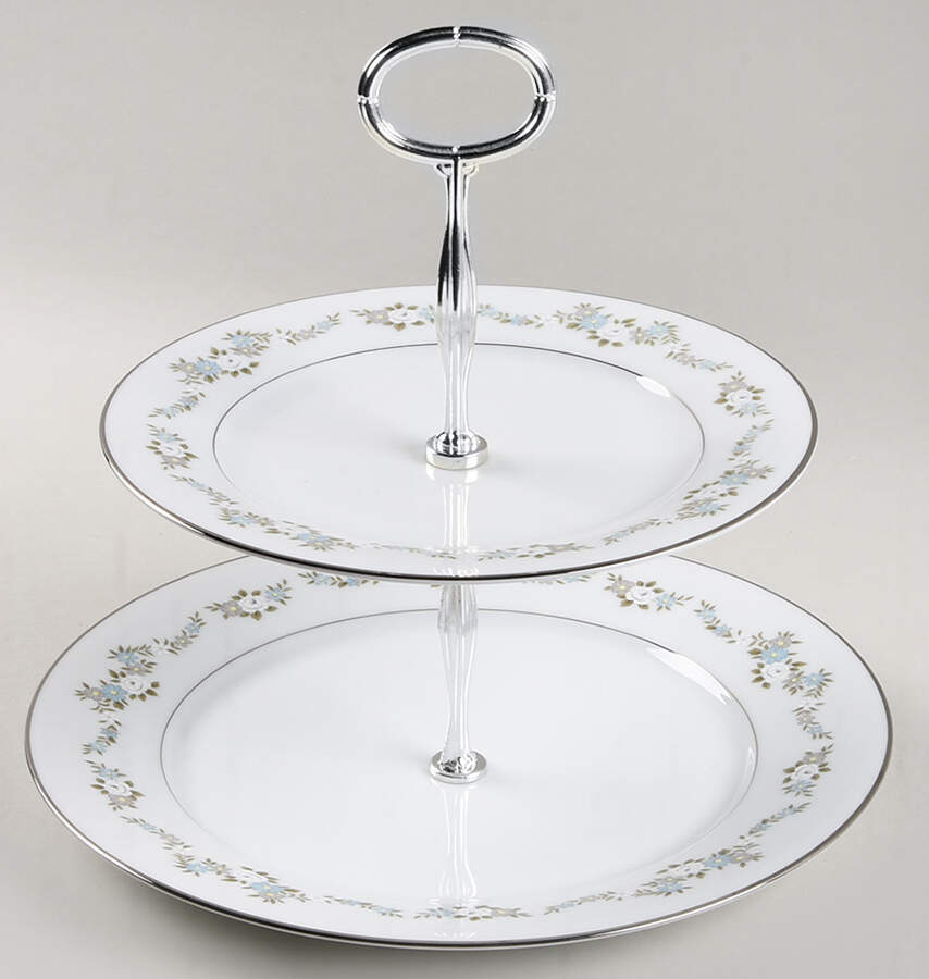 Leonore 6 5/8"-10"  2 Tiered Serving Tray (Dp, Sp) HC by Noritake-1