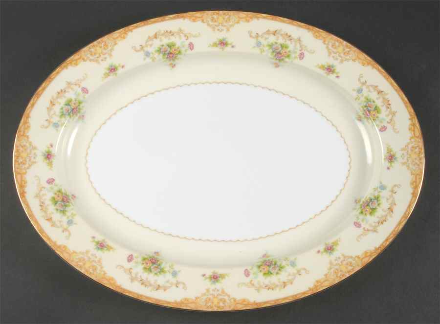 Leona 16" Oval Serving Platter by Noritake-1