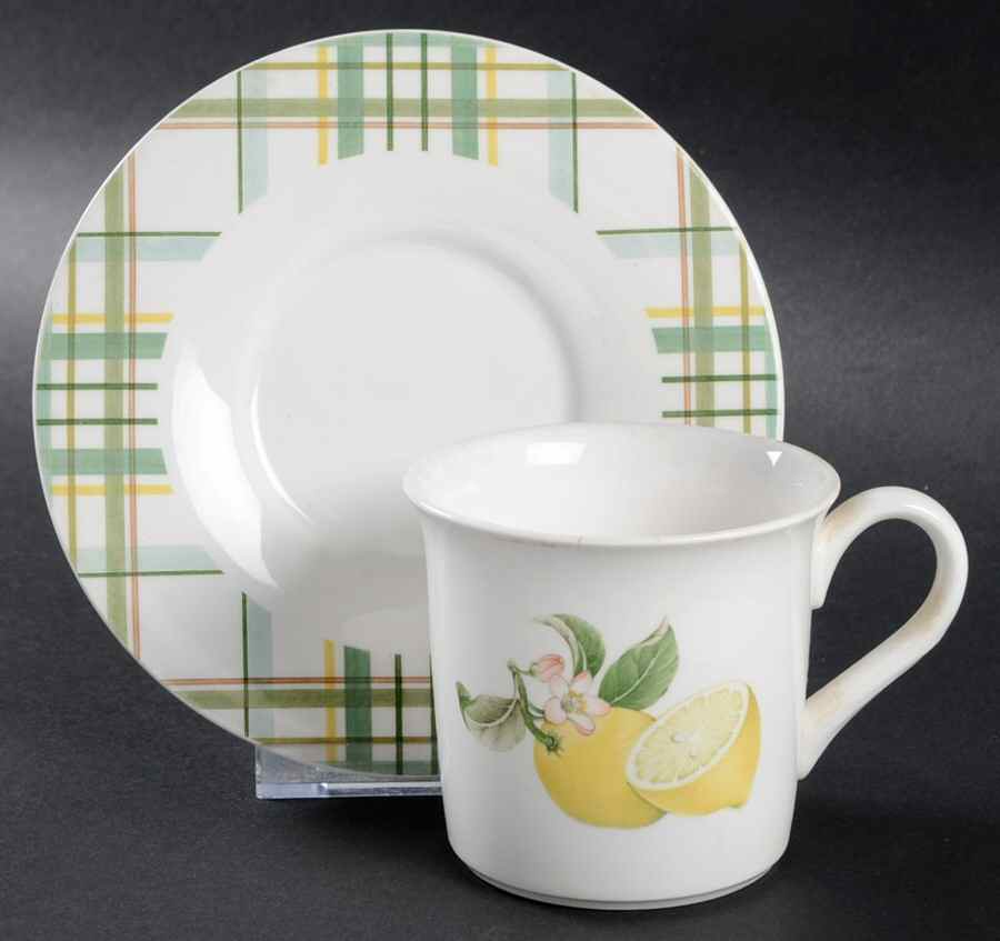 Lemonade Sky Flat Cup & Saucer Set by Noritake-1