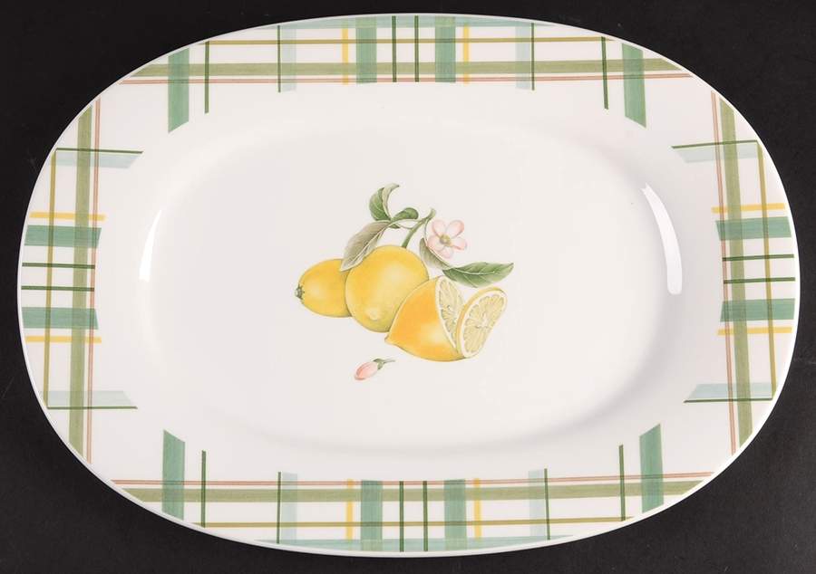 Lemonade Sky 14" Oval Serving Platter by Noritake-1