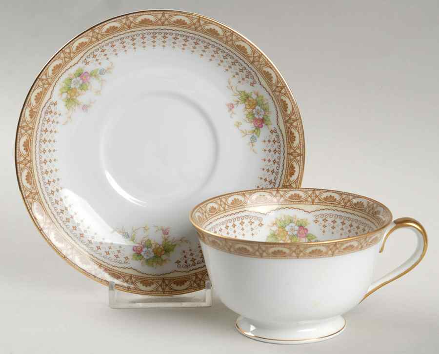 Leslie Footed Cup & Saucer Set by Noritake-1