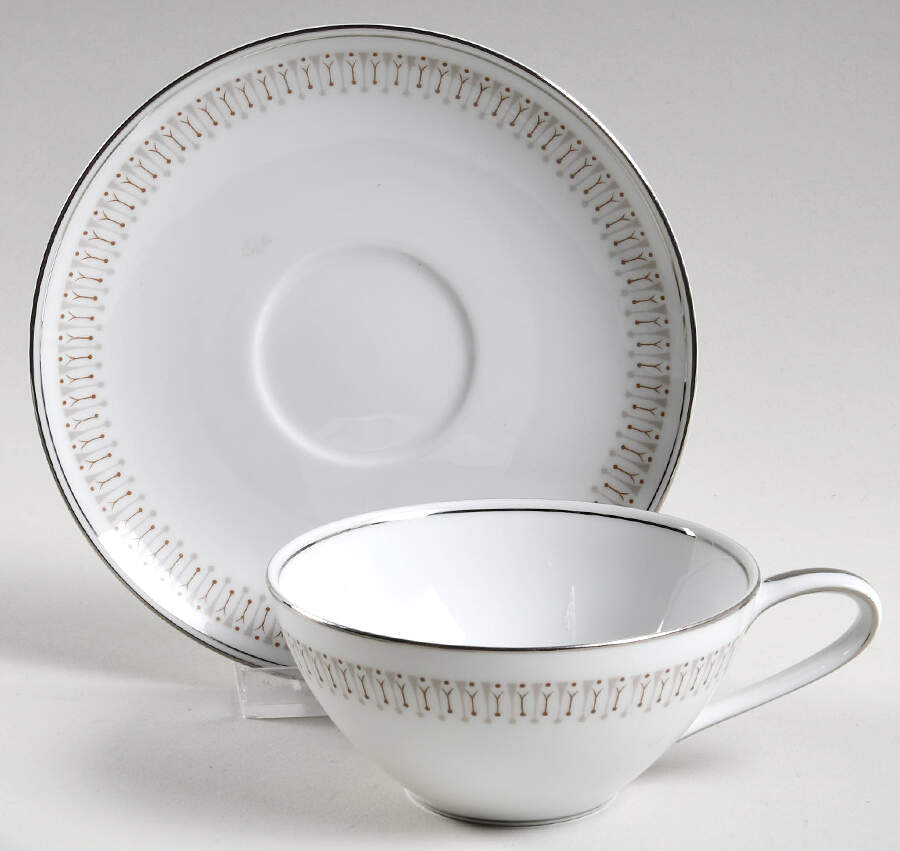Leslie Flat Cup & Saucer Set by Noritake-1
