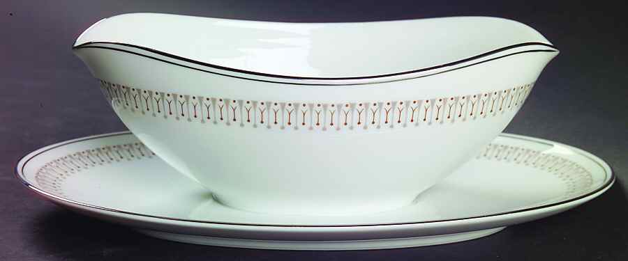 Leslie Gravy Boat with Attached Underplate by Noritake-1