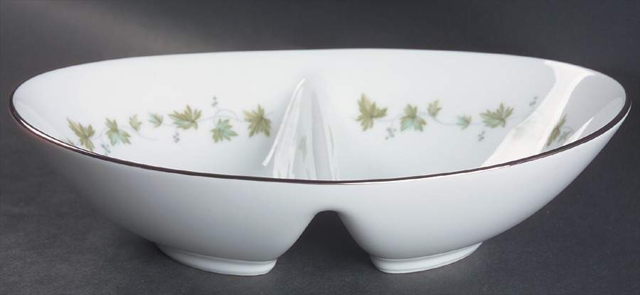 Lexington 10" Oval Divided Vegetable Bowl by Noritake-1