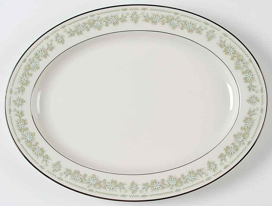 Lexine 16" Oval Serving Platter by Noritake-1