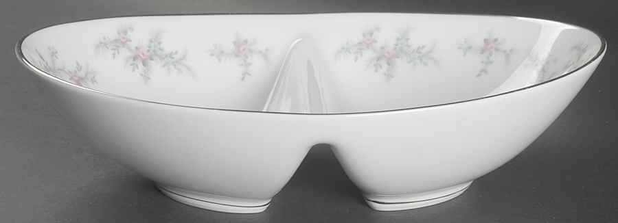 Lila 10" Oval Divided Vegetable Bowl by Noritake-1