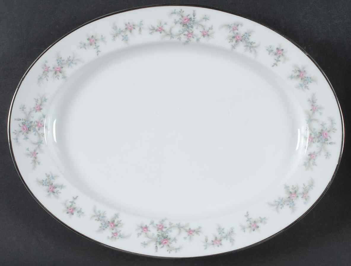 Lila 13" Oval Serving Platter by Noritake-1