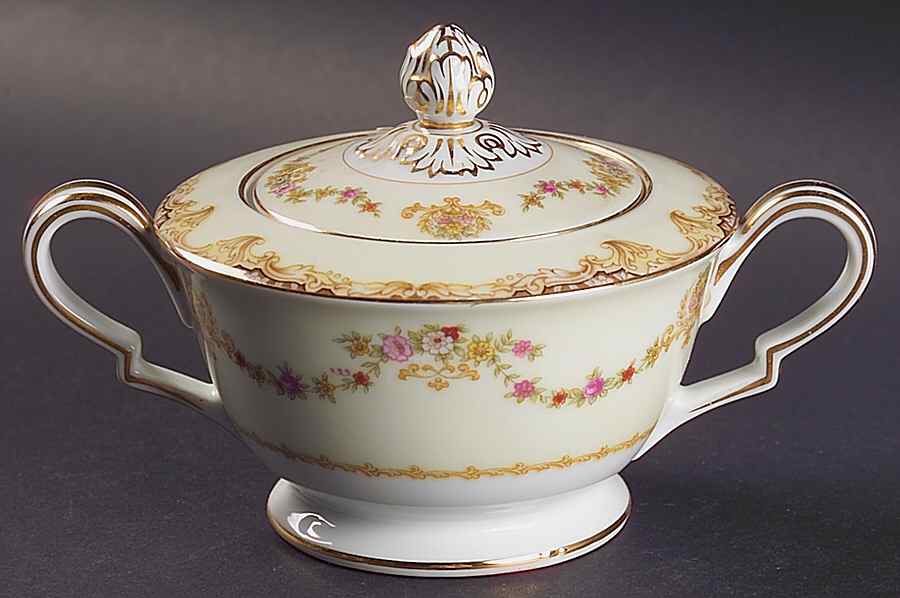 Lilac Sugar Bowl & Lid by Noritake-1