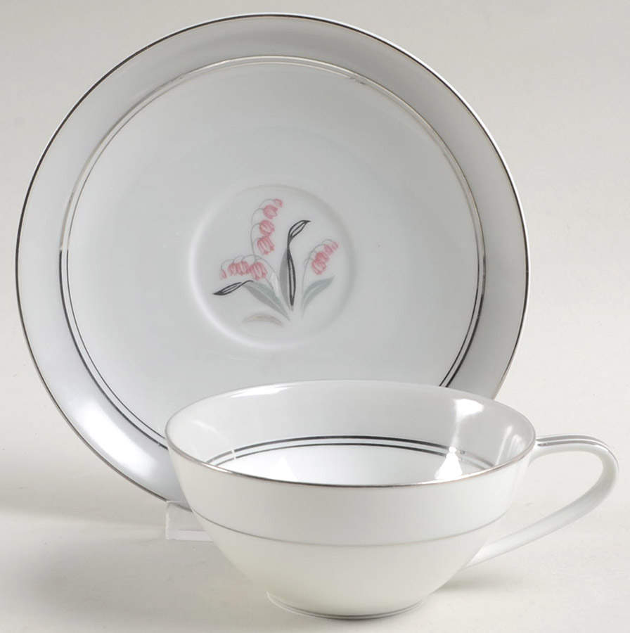 Lilybell Flat Cup & Saucer Set by Noritake-1