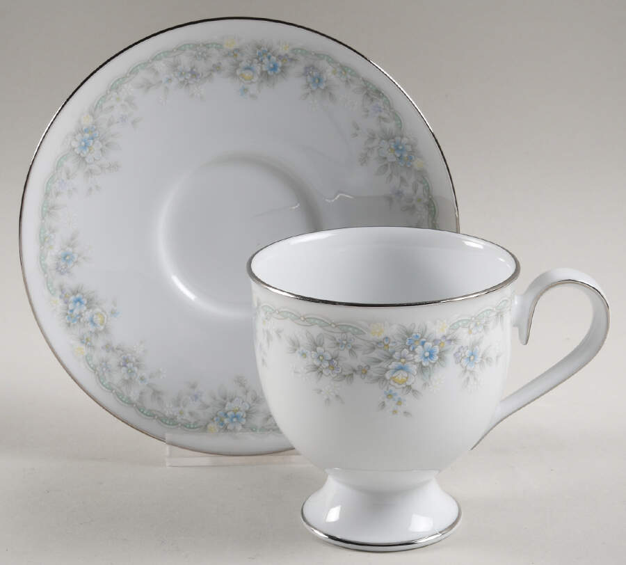 Limerick Footed Cup & Saucer Set by Noritake-1