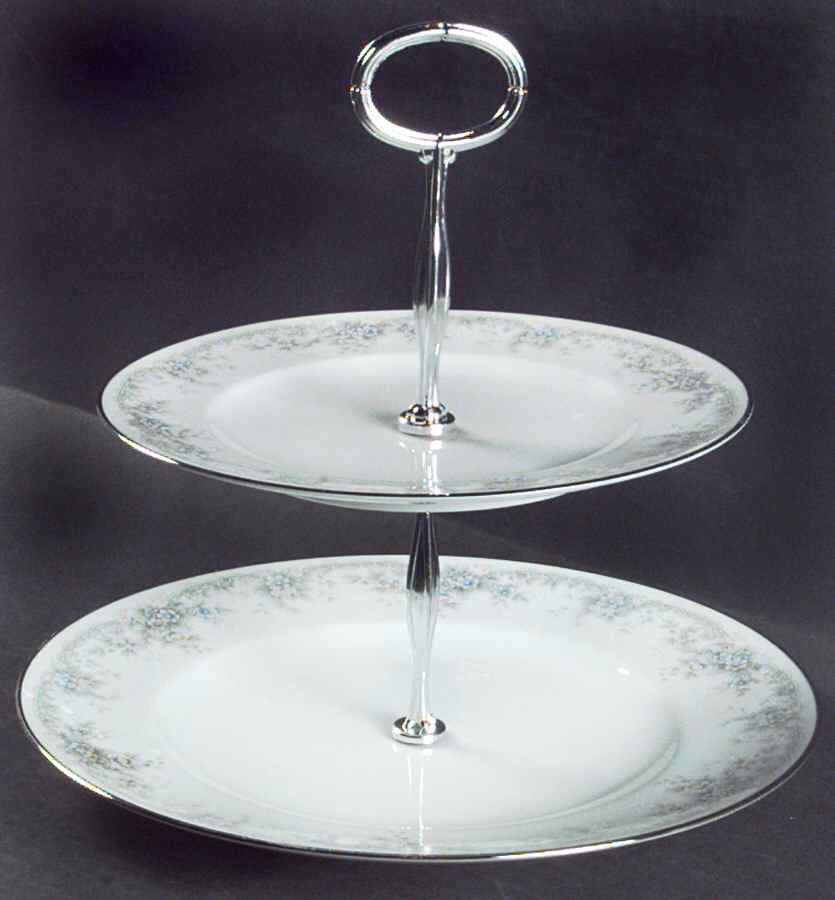 Limerick 2 Tiered Serving Tray (Dinner & Salad Plate) by Noritake-1