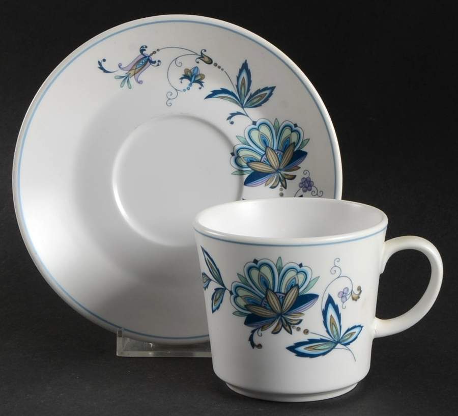 Lima Flat Cup & Saucer Set by Noritake-1