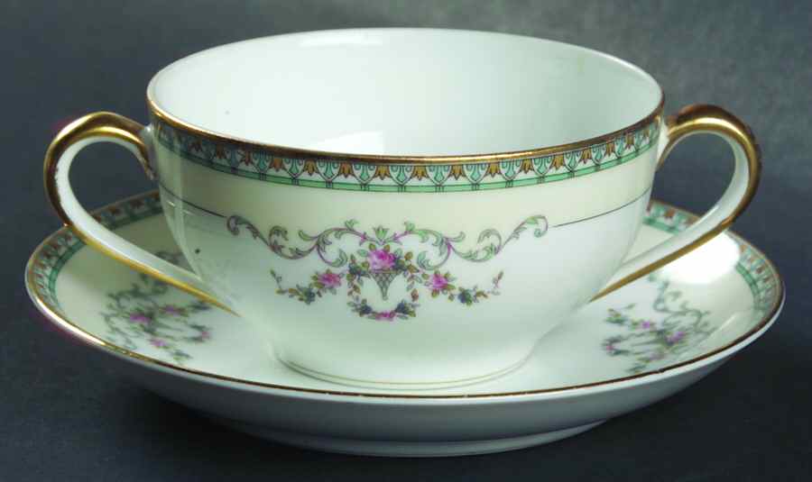 Lincoln Flat Bouillon Cup & Saucer by Noritake-1