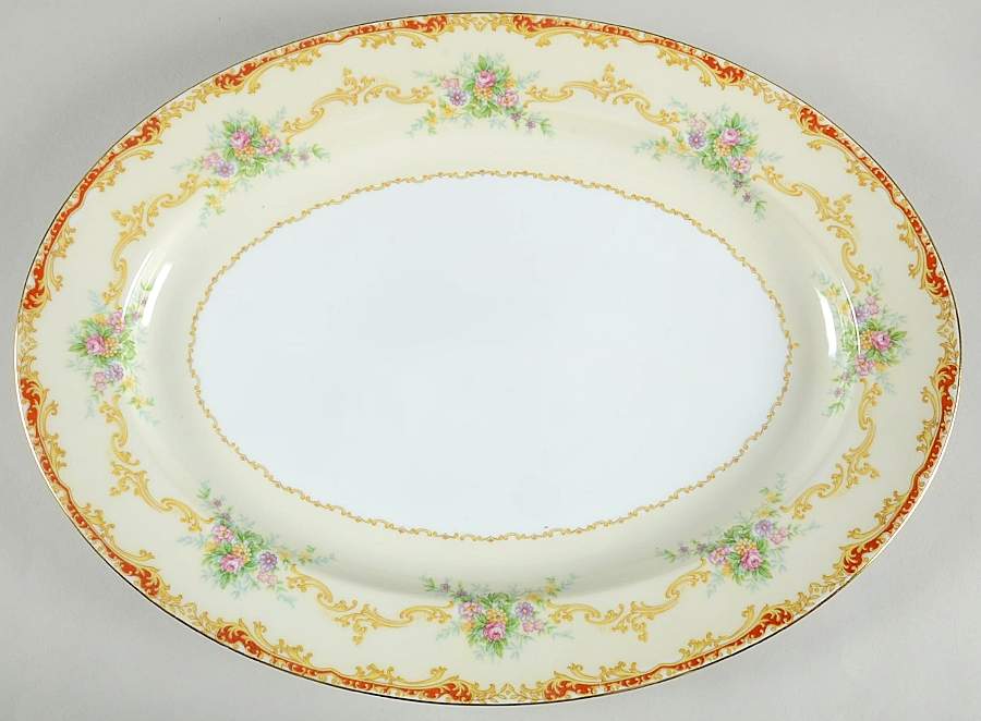 Linden 16" Oval Serving Platter by Noritake-1
