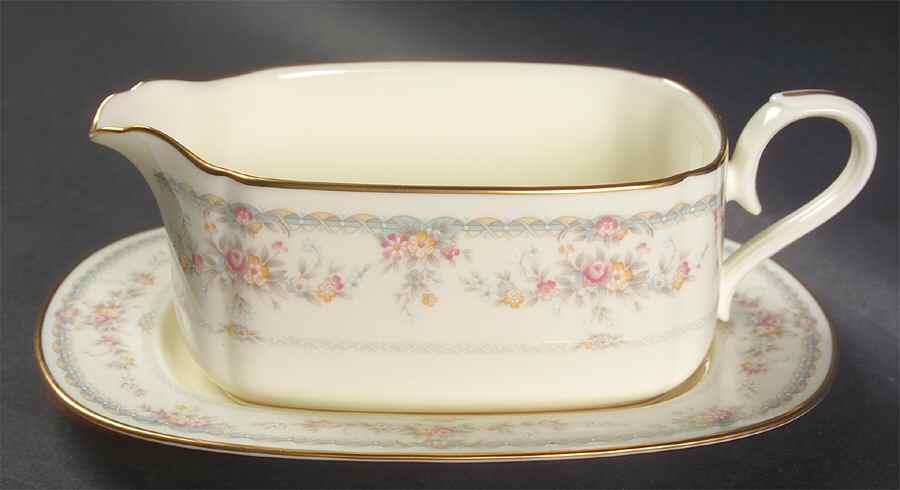 Linda Gravy Boat & Underplate (Relish/Butter) by Noritake-1