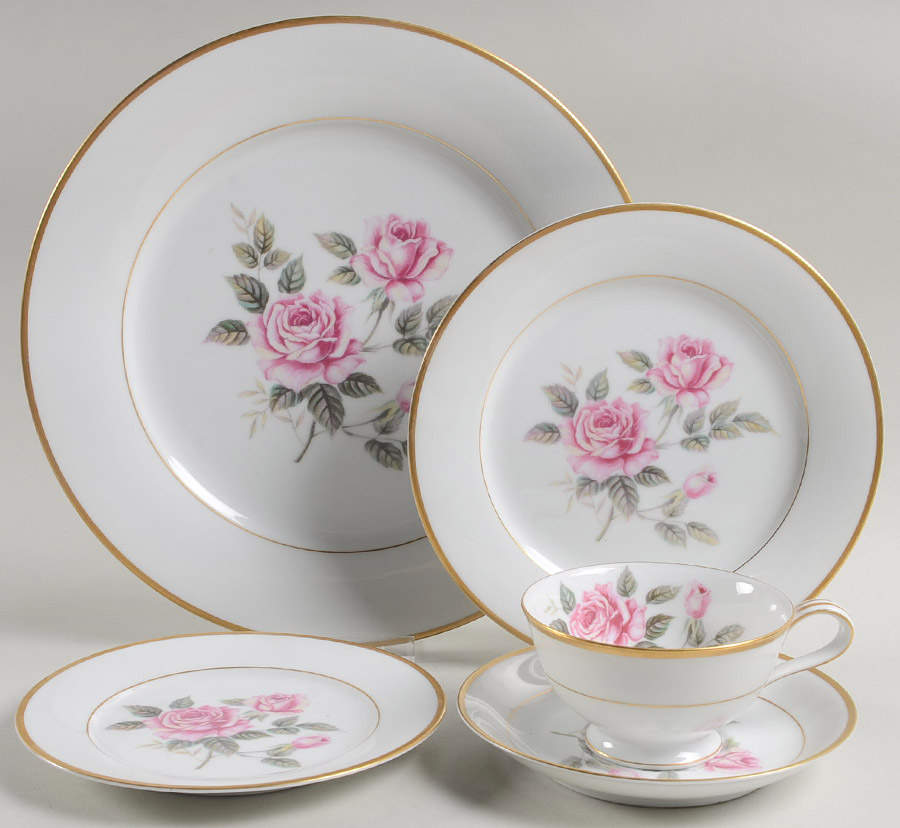 Lindrose 5 Piece Place Setting by Noritake-1