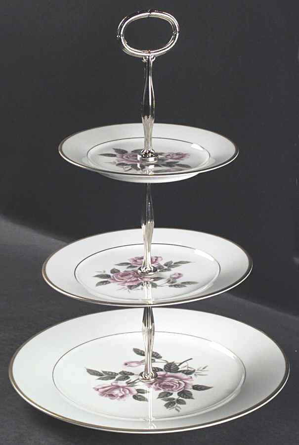 Lindrose 13 7/8"-14 1/4" 3-Tiered Serving Tray(DP,SP,BB) HC by Noritake-1