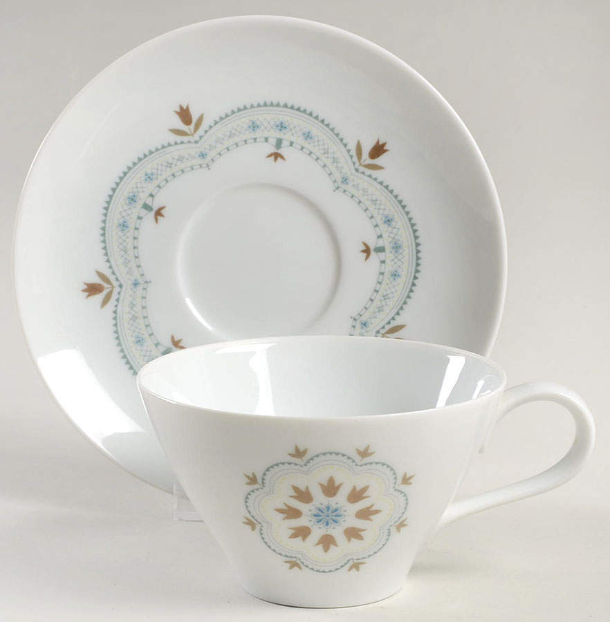 Linfield Flat Cup & Saucer Set by Noritake-1