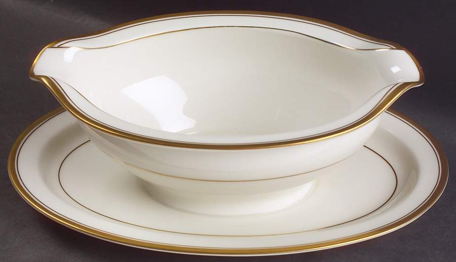 Linton Gravy Boat with Attached Underplate by Noritake-1