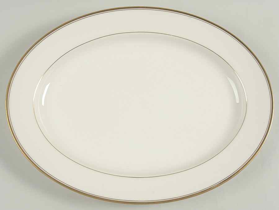 Linton 16" Oval Serving Platter by Noritake-1