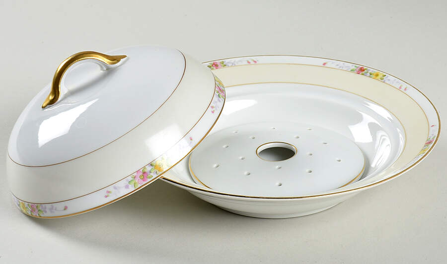 The Linwood Round Covered Butter with Strainer by Noritake-1