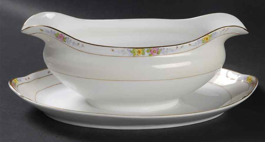 The Linwood Gravy Boat with Attached Underplate by Noritake-1