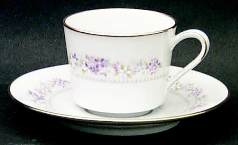 Lilac Time Flat Demitasse Cup & Saucer Set by Noritake-1