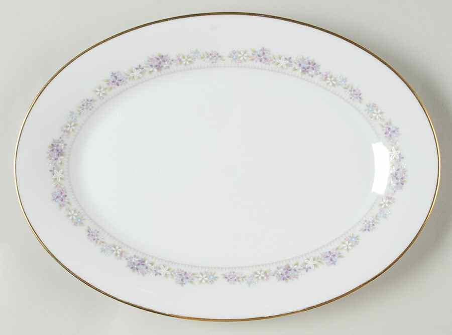 Lilac Time 12" Oval Serving Platter by Noritake-1