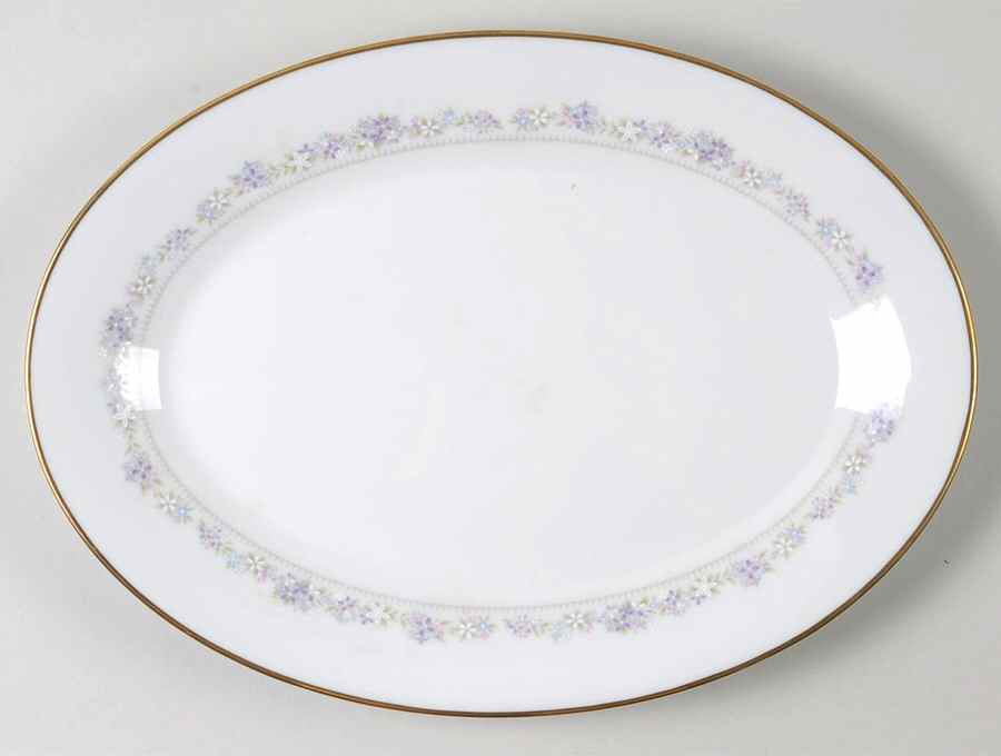 Lilac Time 14" Oval Serving Platter by Noritake-1