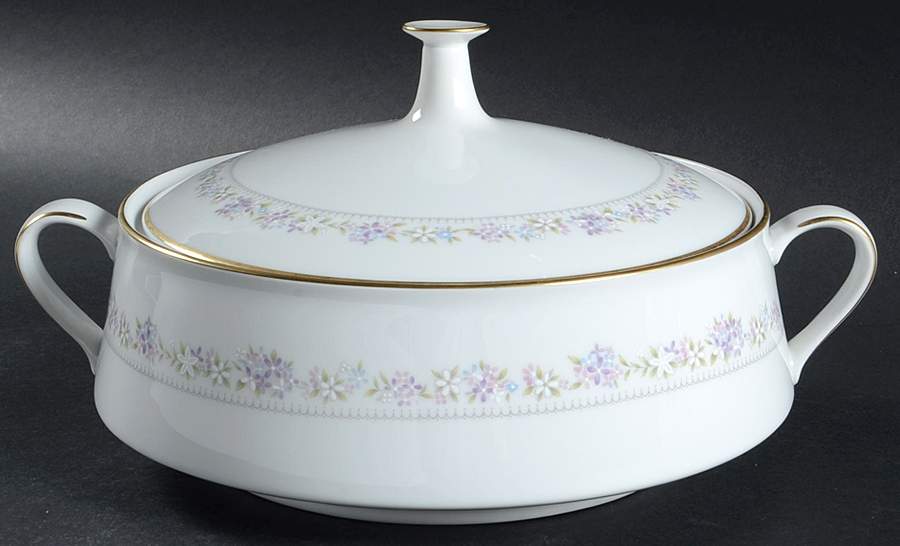Lilac Time Round Covered Vegetable by Noritake-1